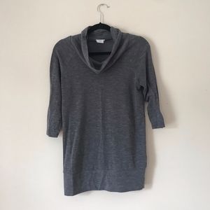 Gray Cowl Neck Maternity Top